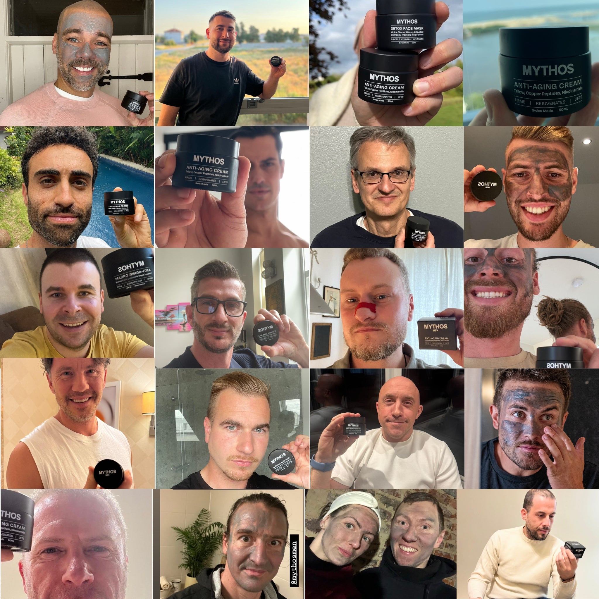 Mythos skincare customer reviews — hundreds of verified 5-star results from men and women