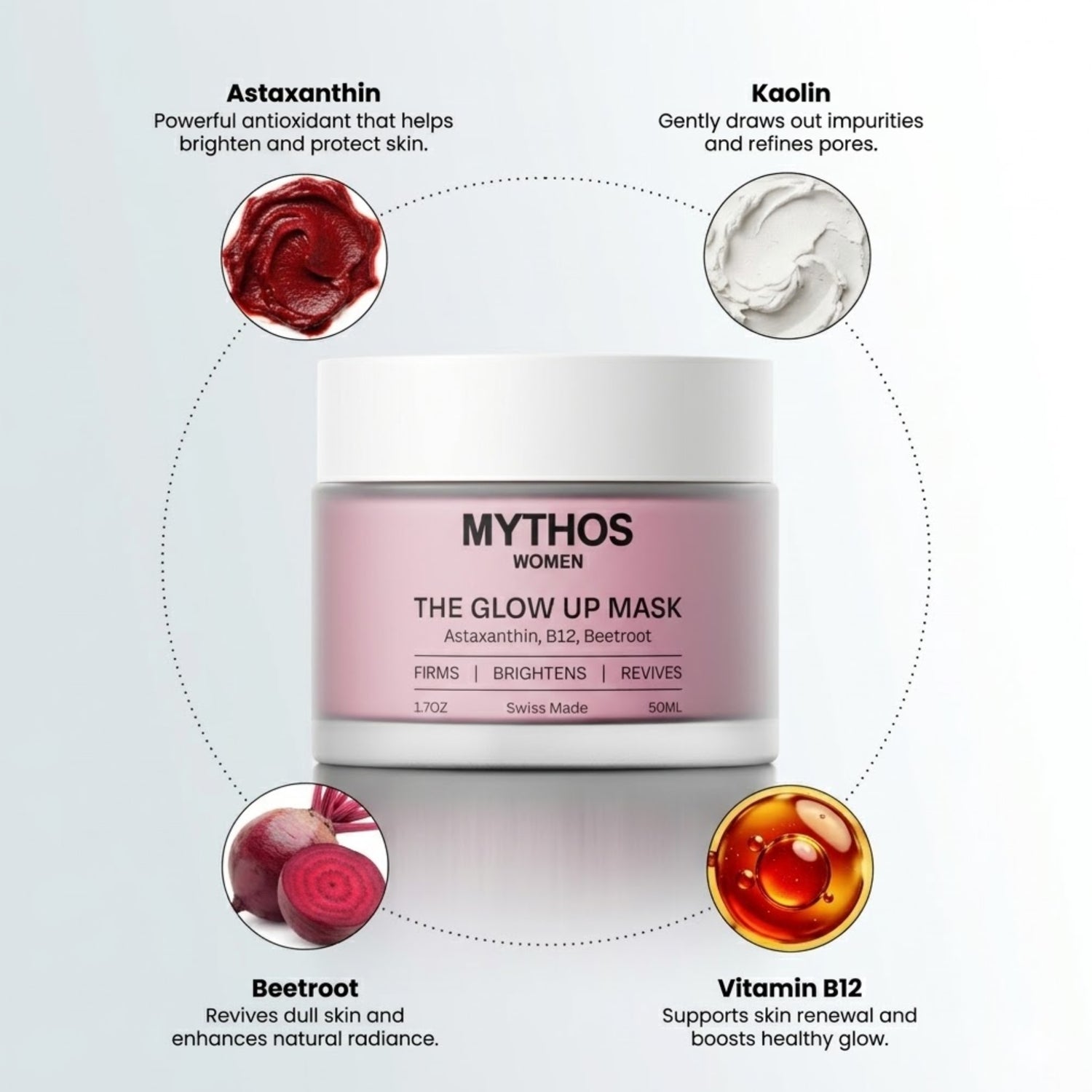 Astaxanthin benefits for skin — 6,000x stronger antioxidant than vitamin C, neutralises UV free radicals