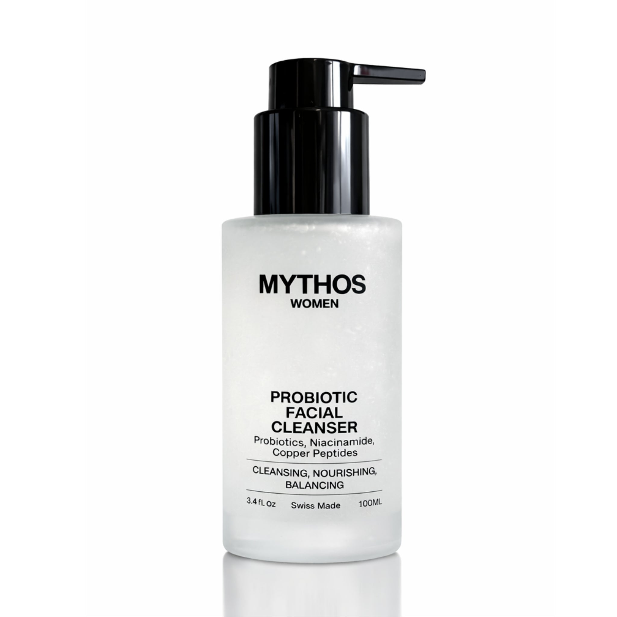 Mythos Probiotic Facial Cleanser — probiotics and copper peptides gentle face wash with aloe vera base