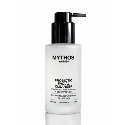 Mythos Probiotic Facial Cleanser — probiotics and copper peptides gentle face wash with aloe vera base