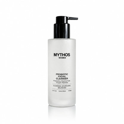 Probiotic facial cleanser with peptides